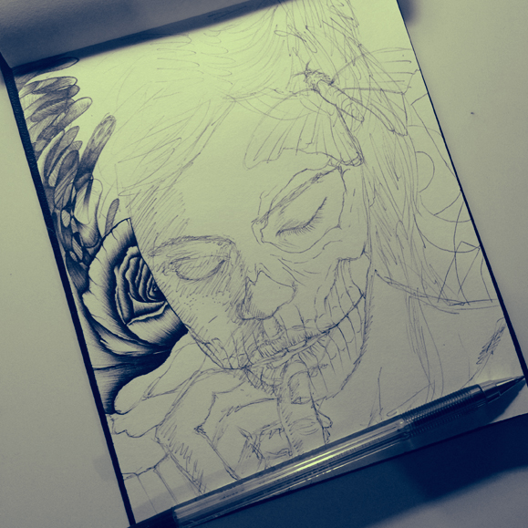 Skull Girl by Ricardo Ajcivinac Skull Girl by Ricardo Ajcivinac