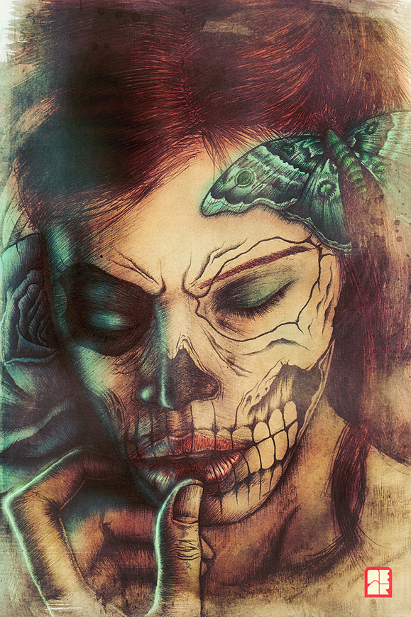 Skull Girl by Ricardo Ajcivinac Skull Girl by Ricardo Ajcivinac